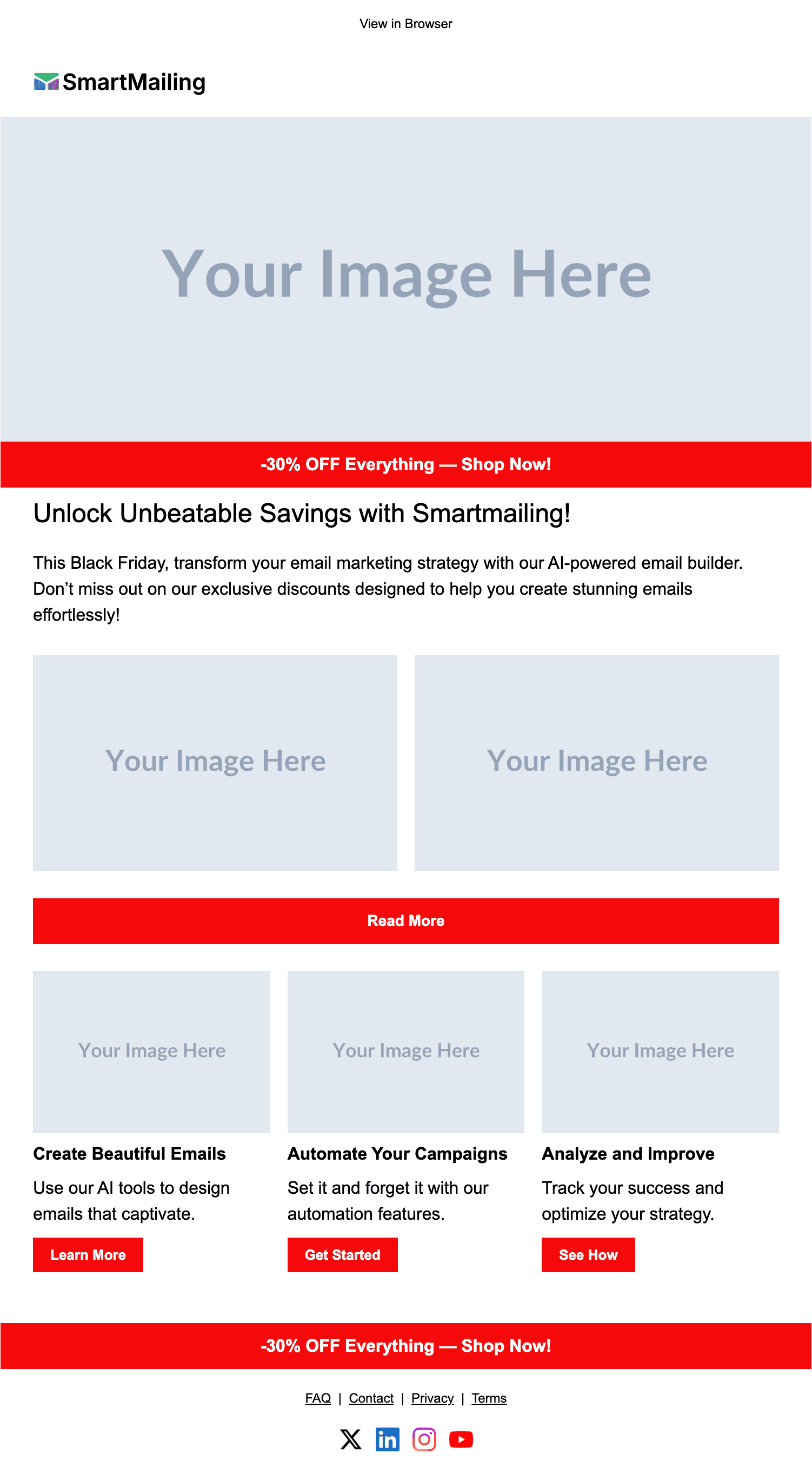 Black Friday Edition email template preview