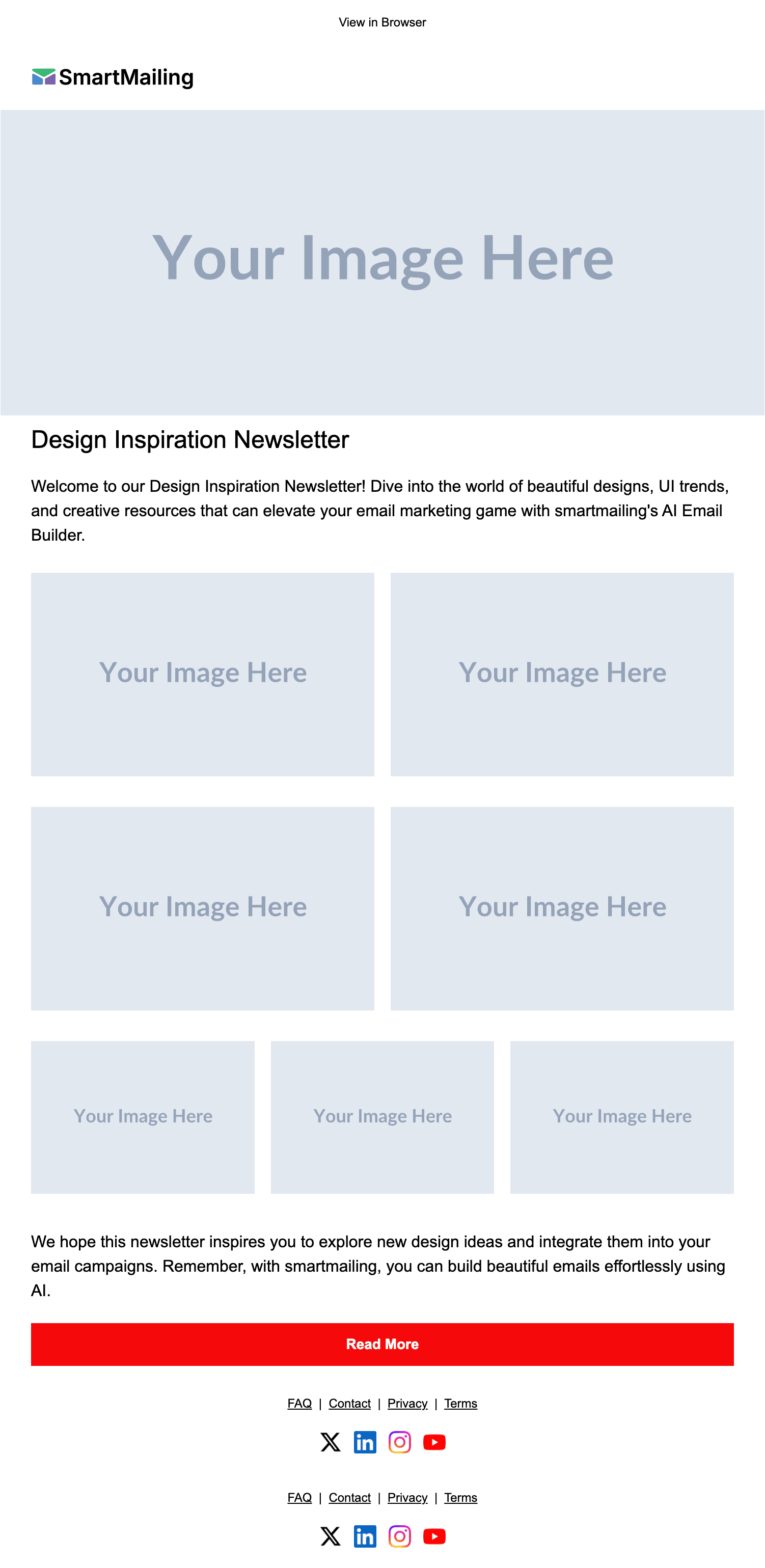 Design Inspiration email template preview
