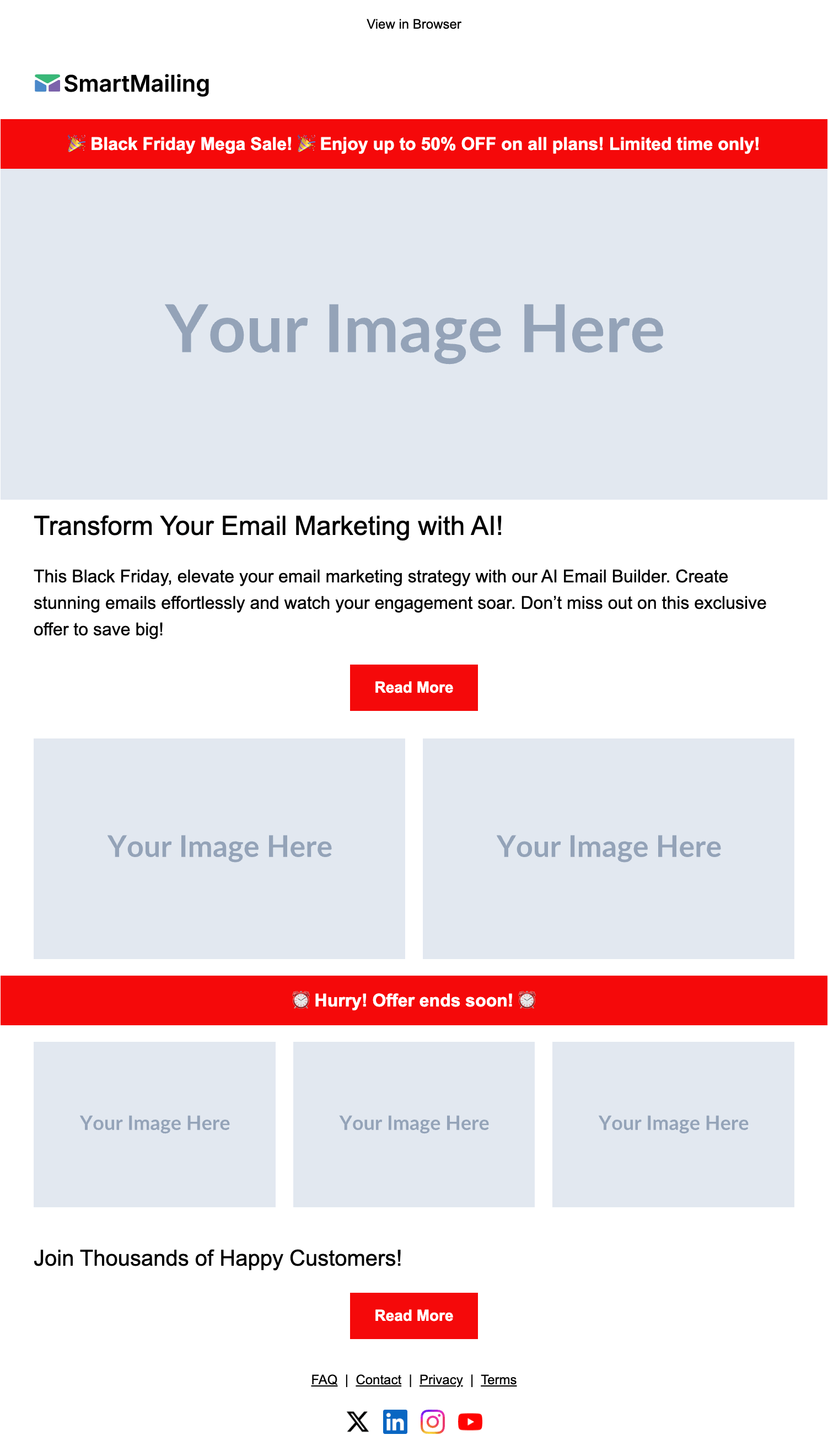 Black Friday Sale email template preview