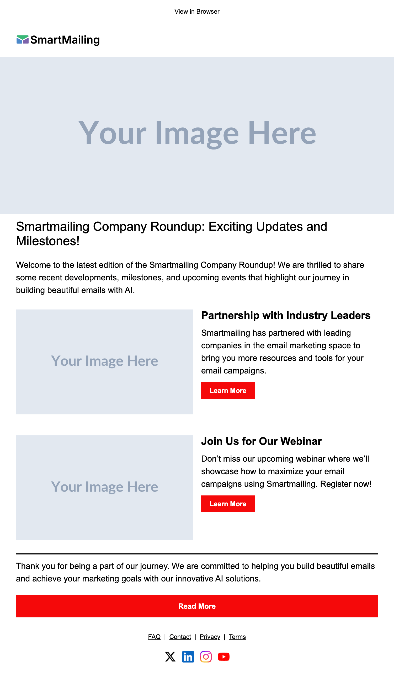Company Roundup email template preview