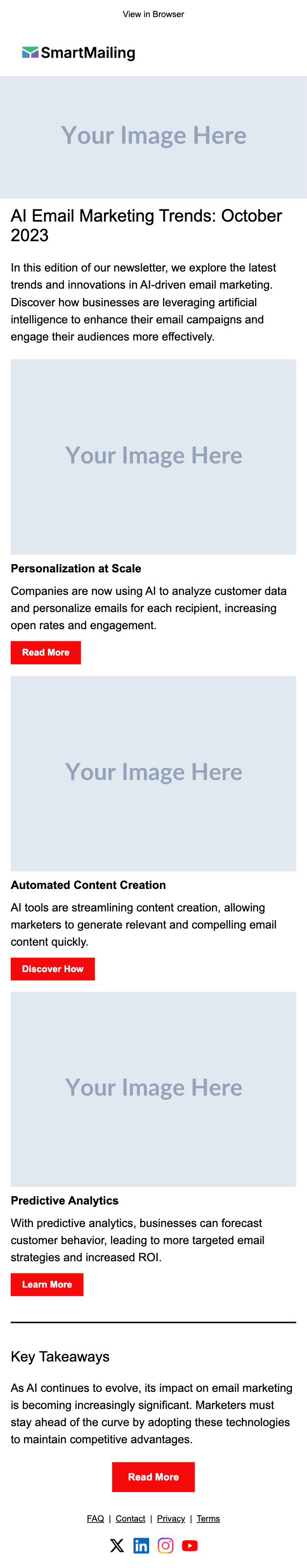 Industry News email template preview — mobile