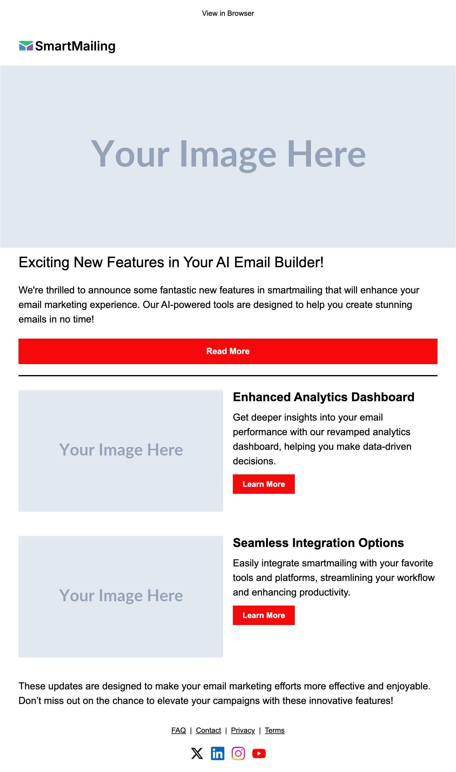SaaS Product Update email template preview